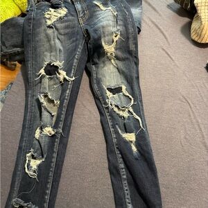 KanCan Dark Blue Distressed Skinny Jeans